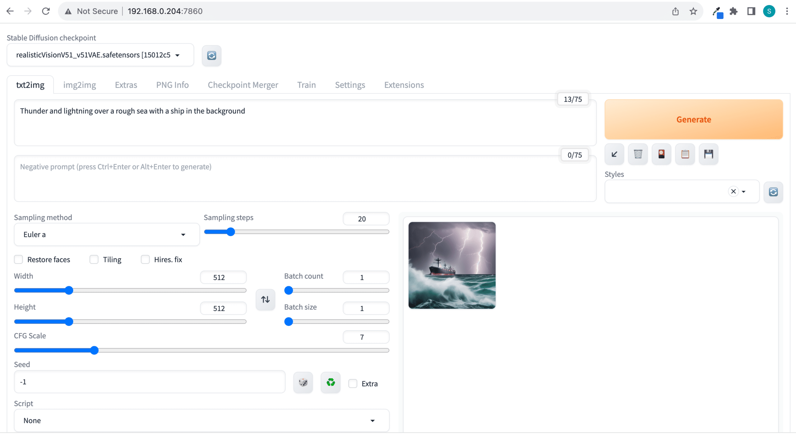 Stable Diffusion Interface