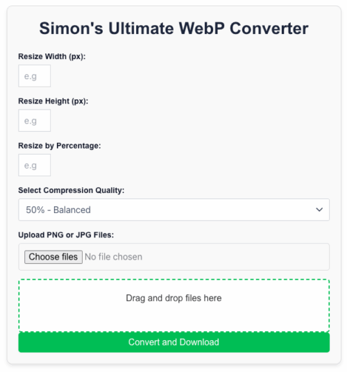 Simon’s Ultimate WebP Converter (Wordpress)
