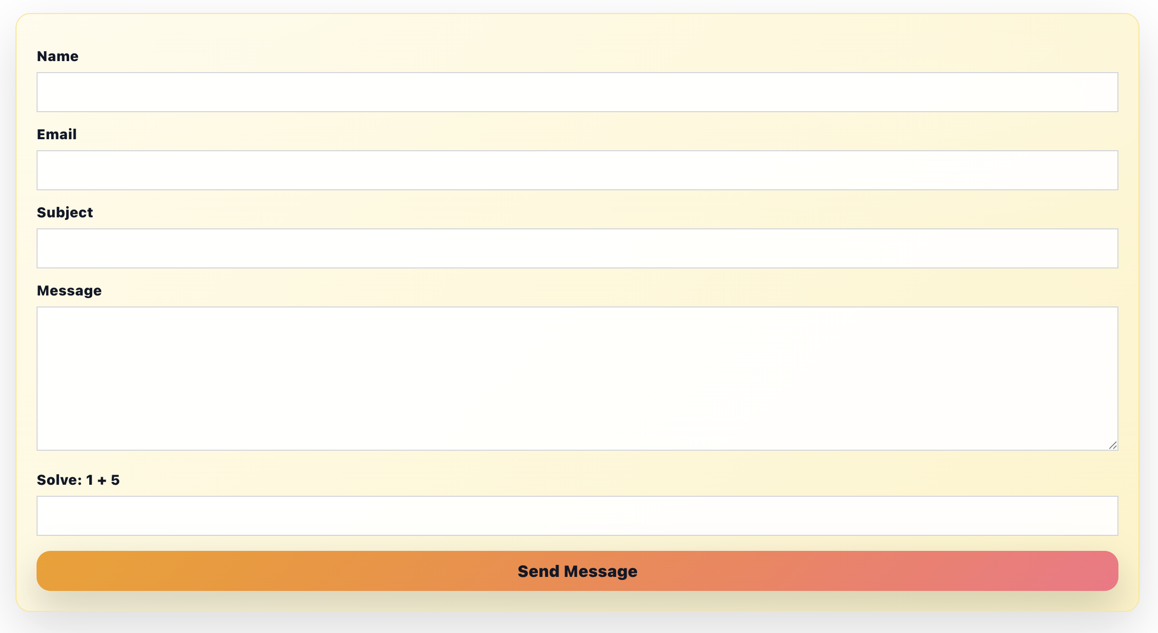 Front-end contact form preview with a selected theme