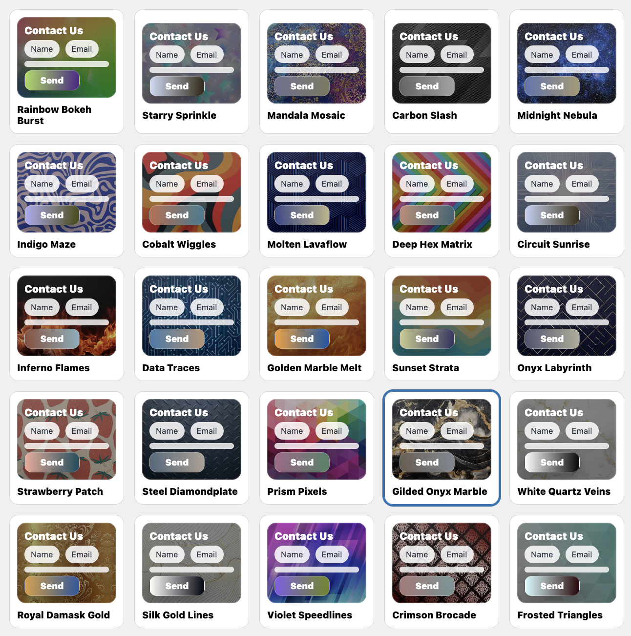 Theme Pack 2 – themes preview