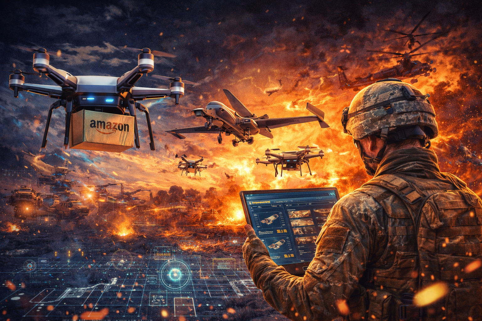 Amazon & Army Launch Drone Marketplace: War Goes Digital